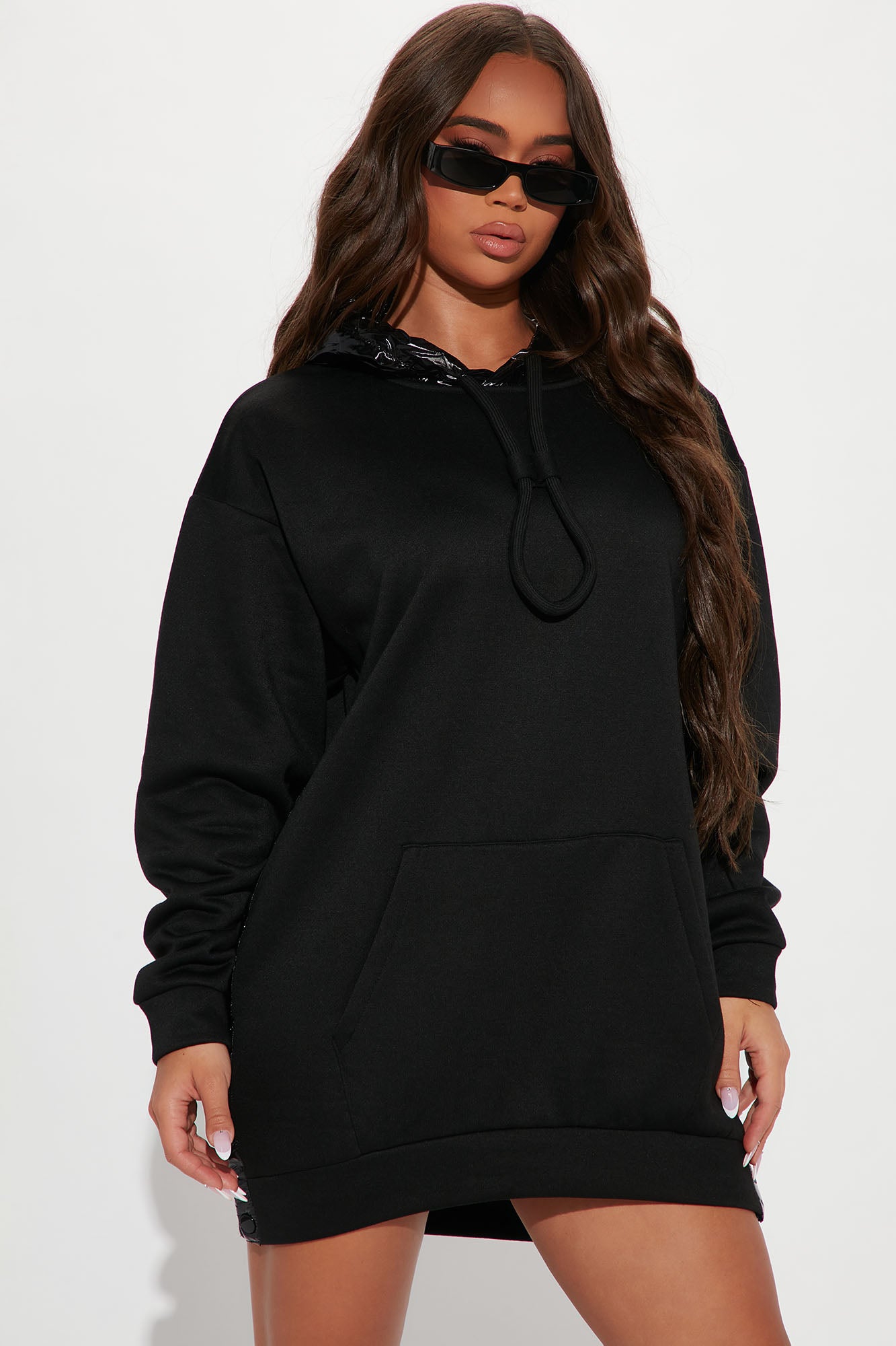 Chill Days Sweatshirt Dress Black