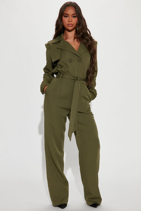 Fashion nova shop olive jumpsuit