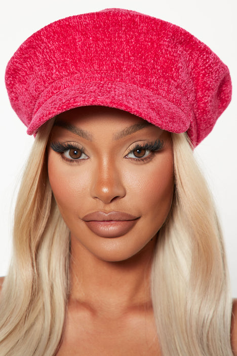 Pink newsboy hat discount