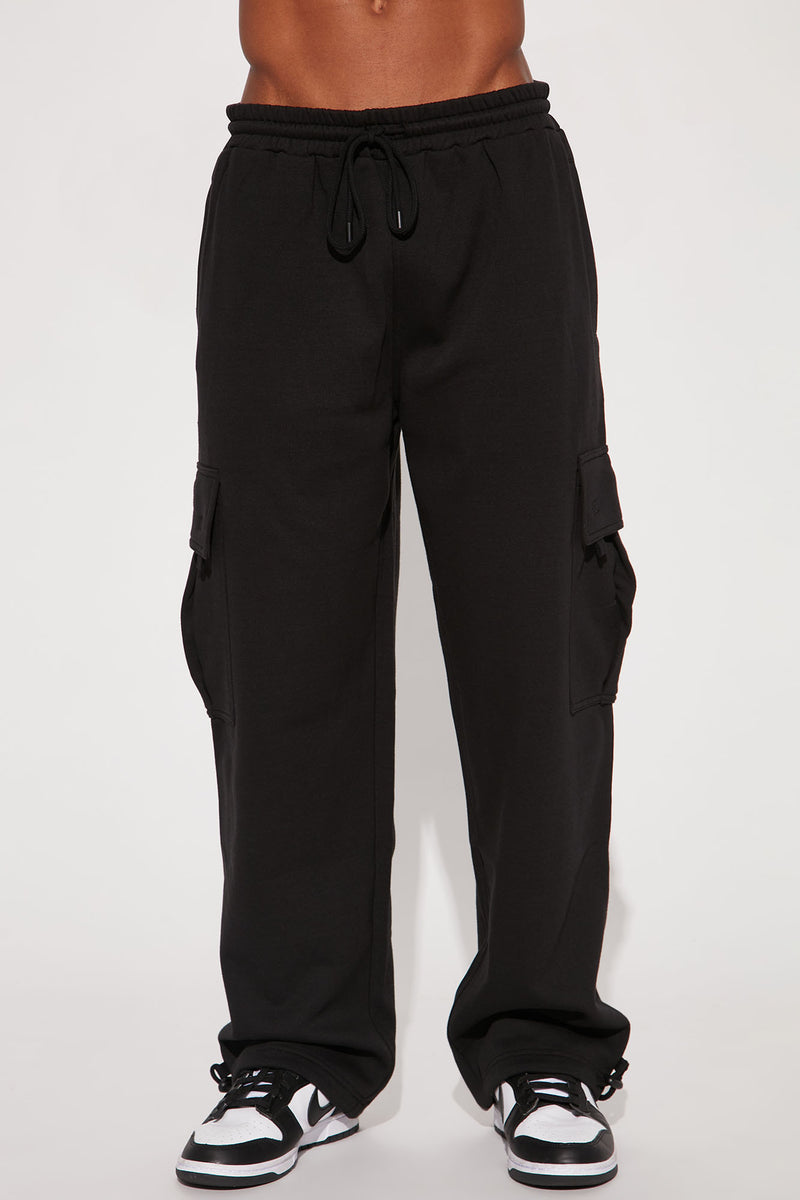 Like That Straight Cargo Pant - Black | Fashion Nova, Mens Fleece ...