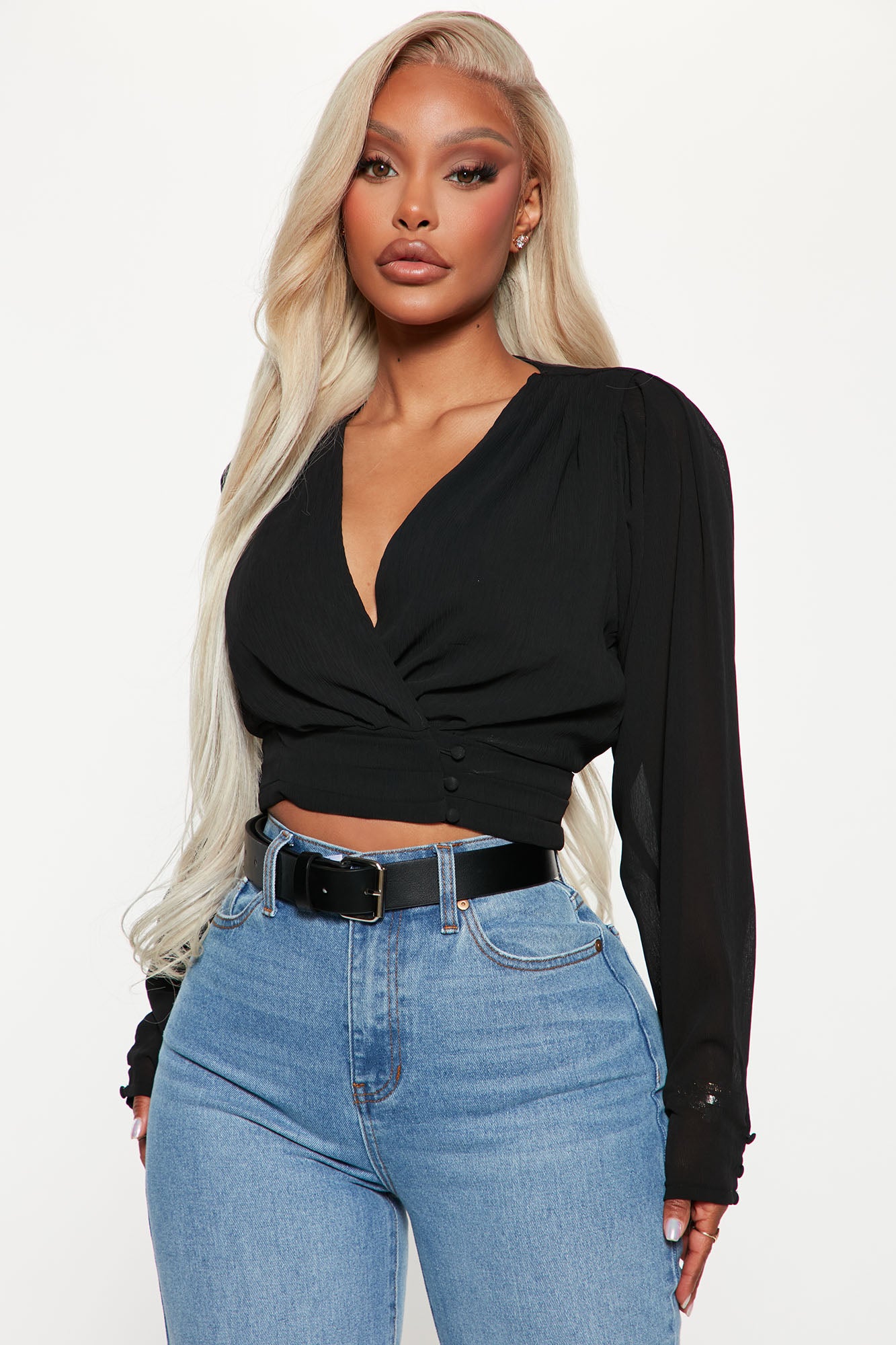 Black office sale tops
