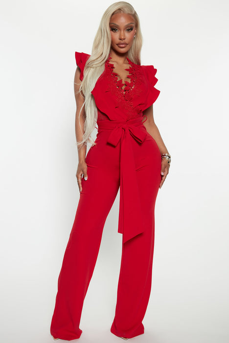 Fashion nova jumpsuit red 2025
