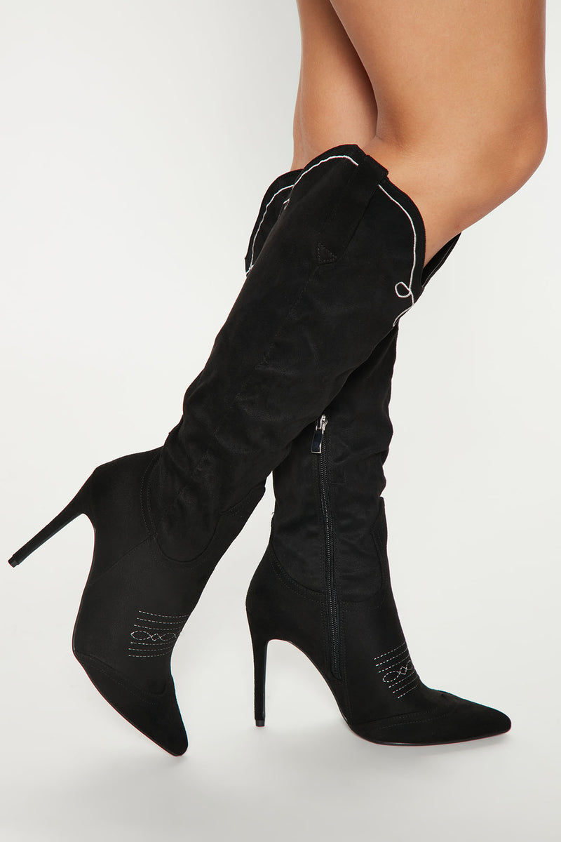 Gonna Make It Heeled Boots - Black | Fashion Nova, Shoes | Fashion Nova