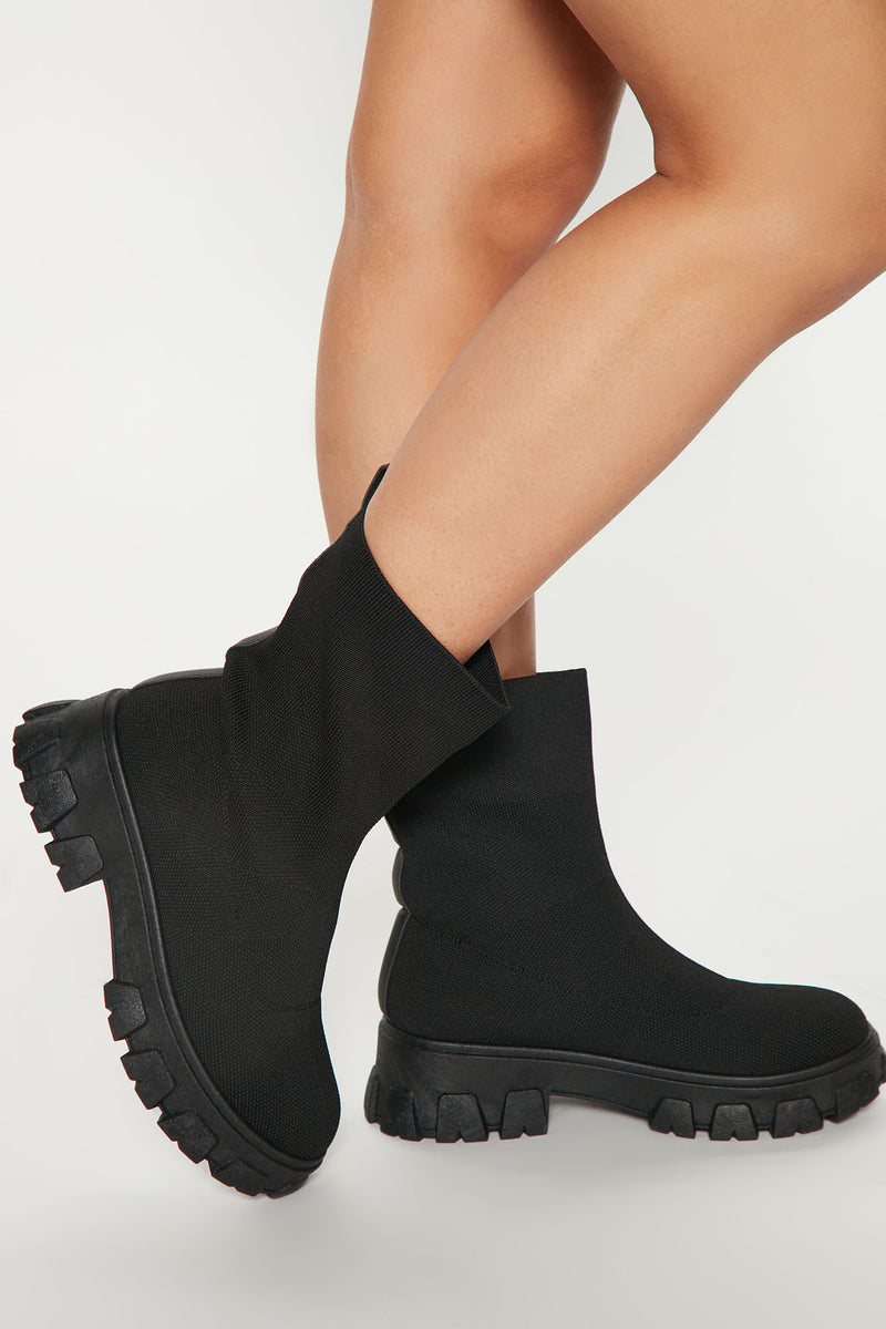 Right About It All Lug Sole Booties - Black | Fashion Nova, Shoes ...