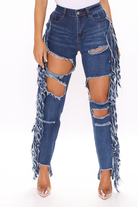 Fashion nova fringe shop jeans