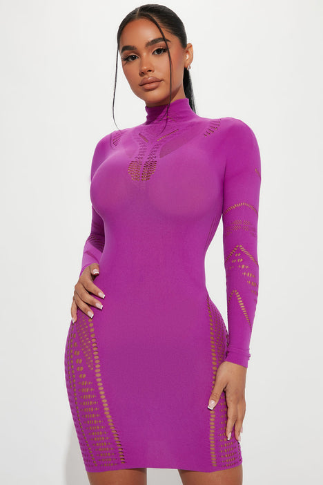Like It Hot Seamless Mini Dress Magenta