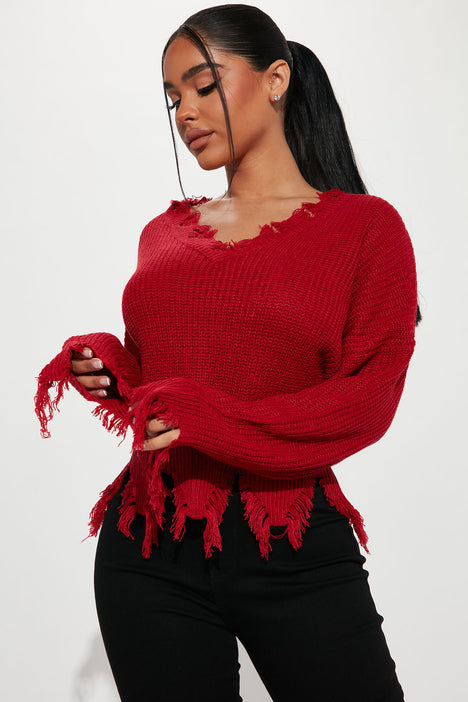 Distressed sweater 2024 fashion nova