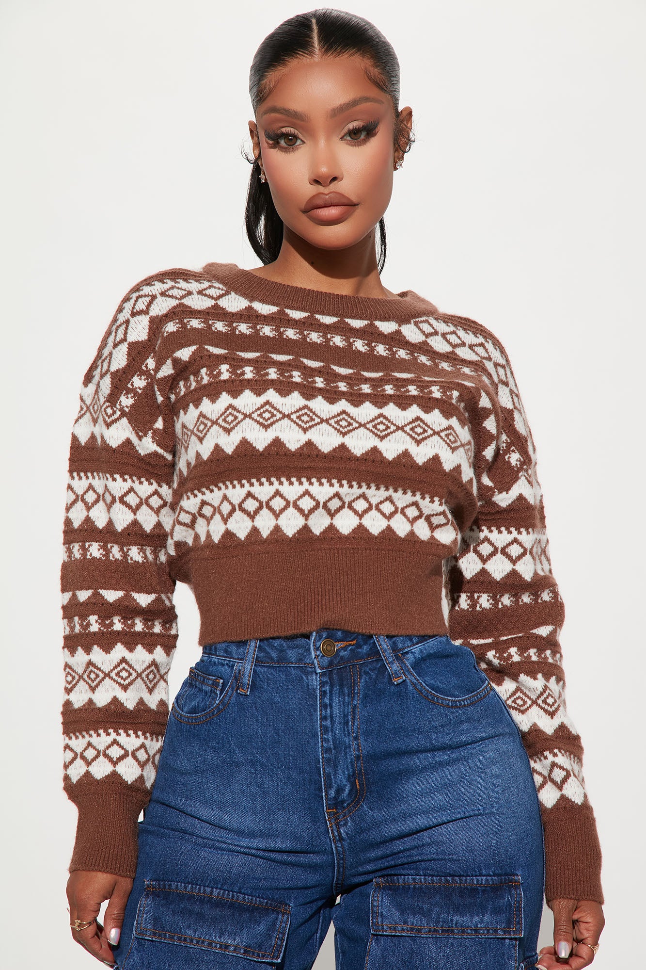 Fair isle deals cropped sweater