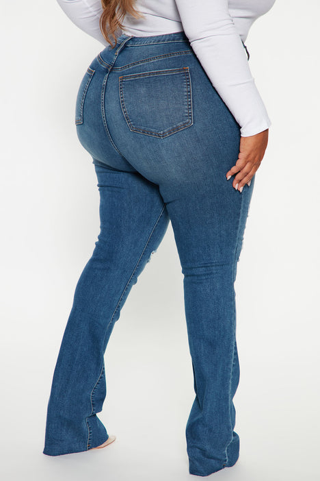 Best Stretch Ripped High Rise Bootcut Jeans - Dark Wash | Fashion Nova,  Jeans | Fashion Nova