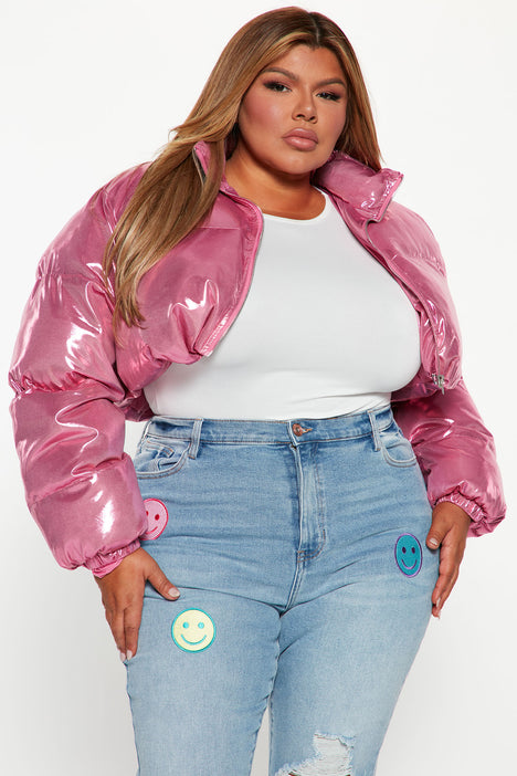 Rainbow puffer jacket fashion nova outlet