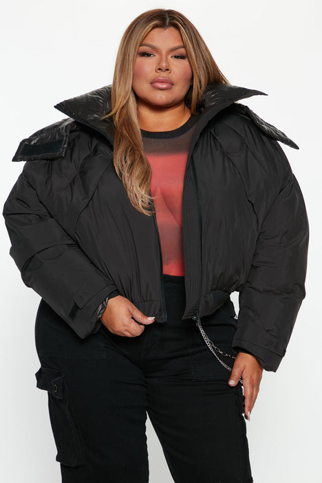 So Jaded Hooded Puffer Jacket Black Fashion Nova Jackets