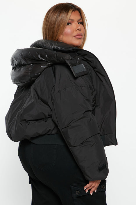 So Jaded Hooded Puffer Jacket Black Fashion Nova Jackets