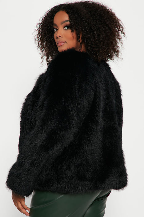 Always Together Faux Fur Jacket Black Fashion Nova Jackets