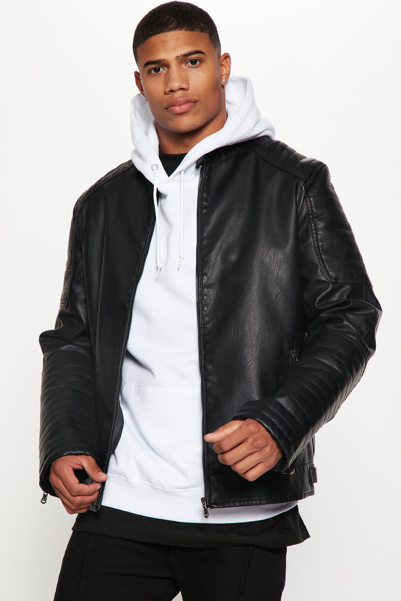 New Look Faux Leather Jacket Black