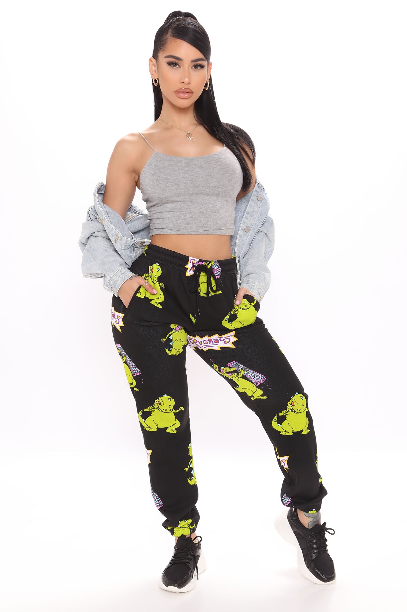 Rawr Reptar Graphic Sweatpants Black Fashion Nova Pants