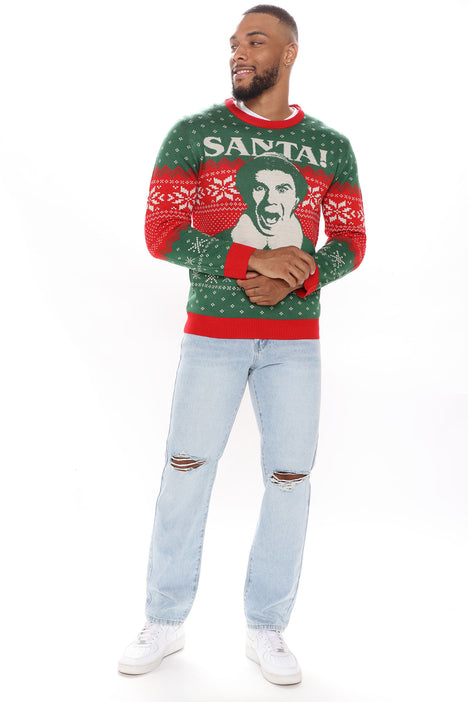 Santa I Know Him Holiday Sweater Green Fashion Nova Mens