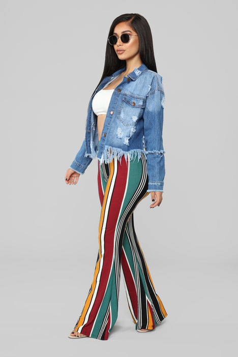 Striped pants fashion nova outlet