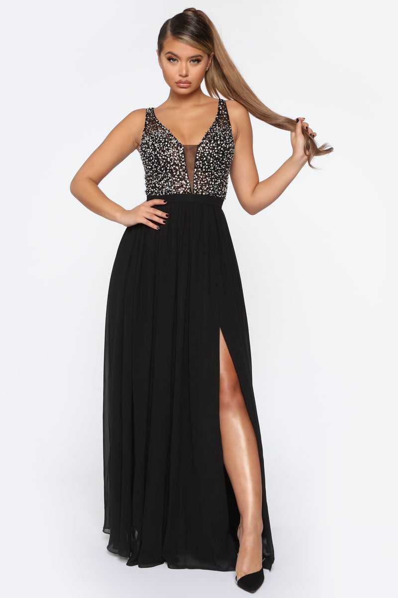 Luckiest At the Ball Maxi Gown - Black | Fashion Nova, Dresses ...