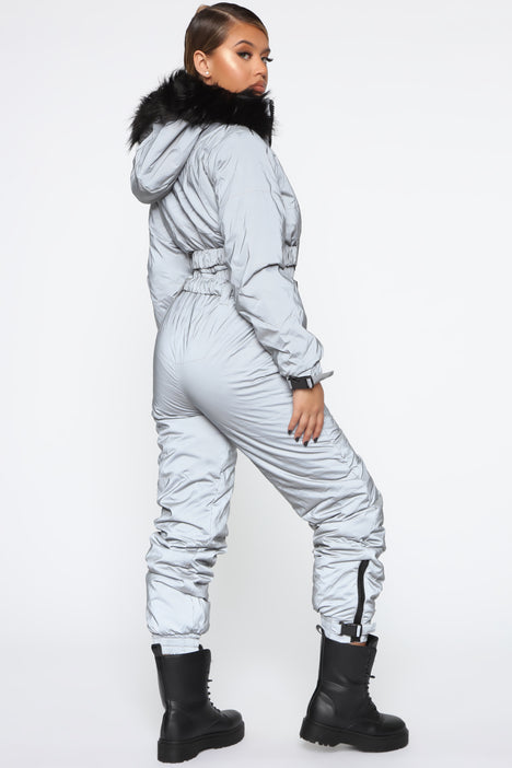 Reflective jumpsuit fashion nova hotsell