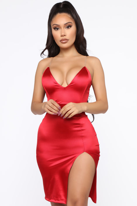 Don t Doubt Me Midi Dress Red Fashion Nova Dresses Fashion Nova
