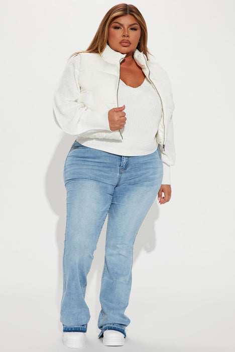 Plus size sales white puffer vest