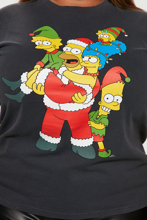 Simpsons Christmas Card Tee - Black Wash | Fashion Nova, Screens Tops and  Bottoms | Fashion Nova