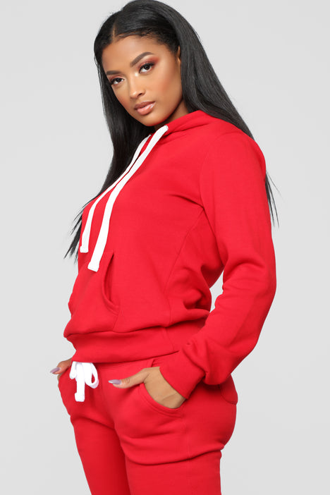 Ladies store red hoodie
