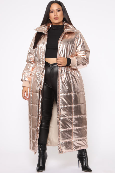 Rose gold winter coat deals