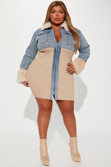 Fashion nova plus size denim store dress