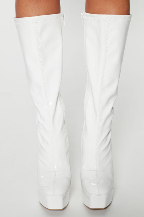 White best sale knee boots