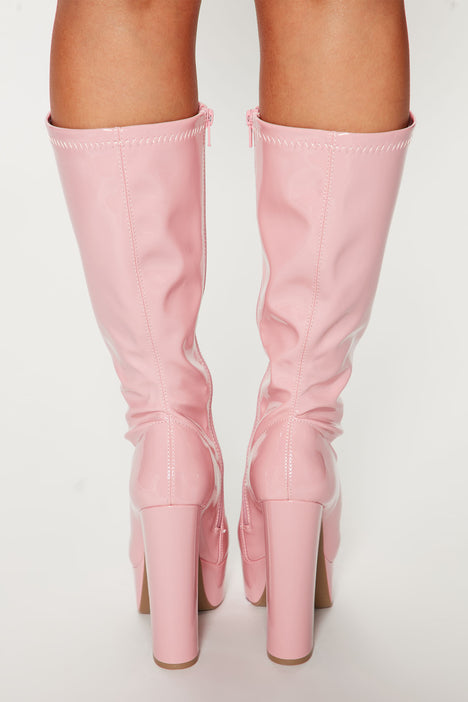 Standing Out Knee High Boots Pink Fashion Nova Shoes