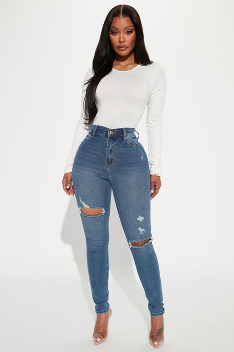 Turn' Heads Booty Lifting Skinny Jeans - Medium Wash, Fashion Nova, Jeans