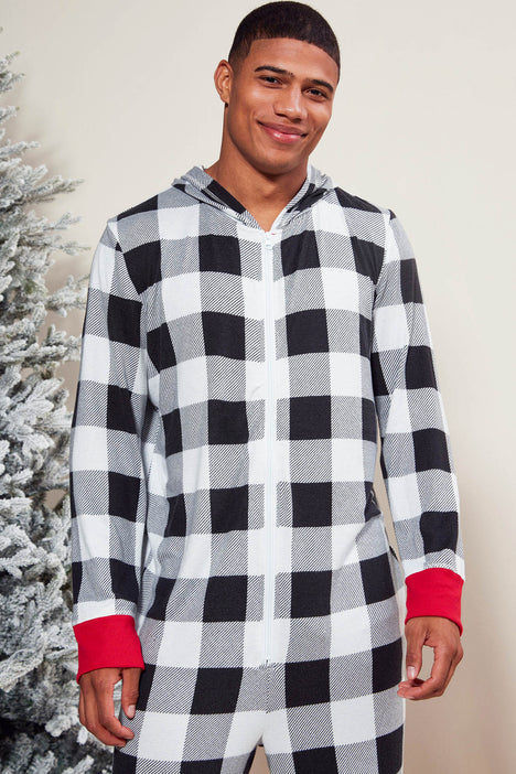 Mens plaid store onesie