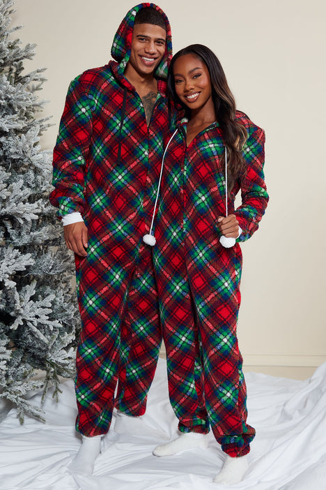 Cuddle By The Fireplace PJ Plush Jumpsuit Onesie - Red/combo, Fashion  Nova, Lingerie & Sleepwear