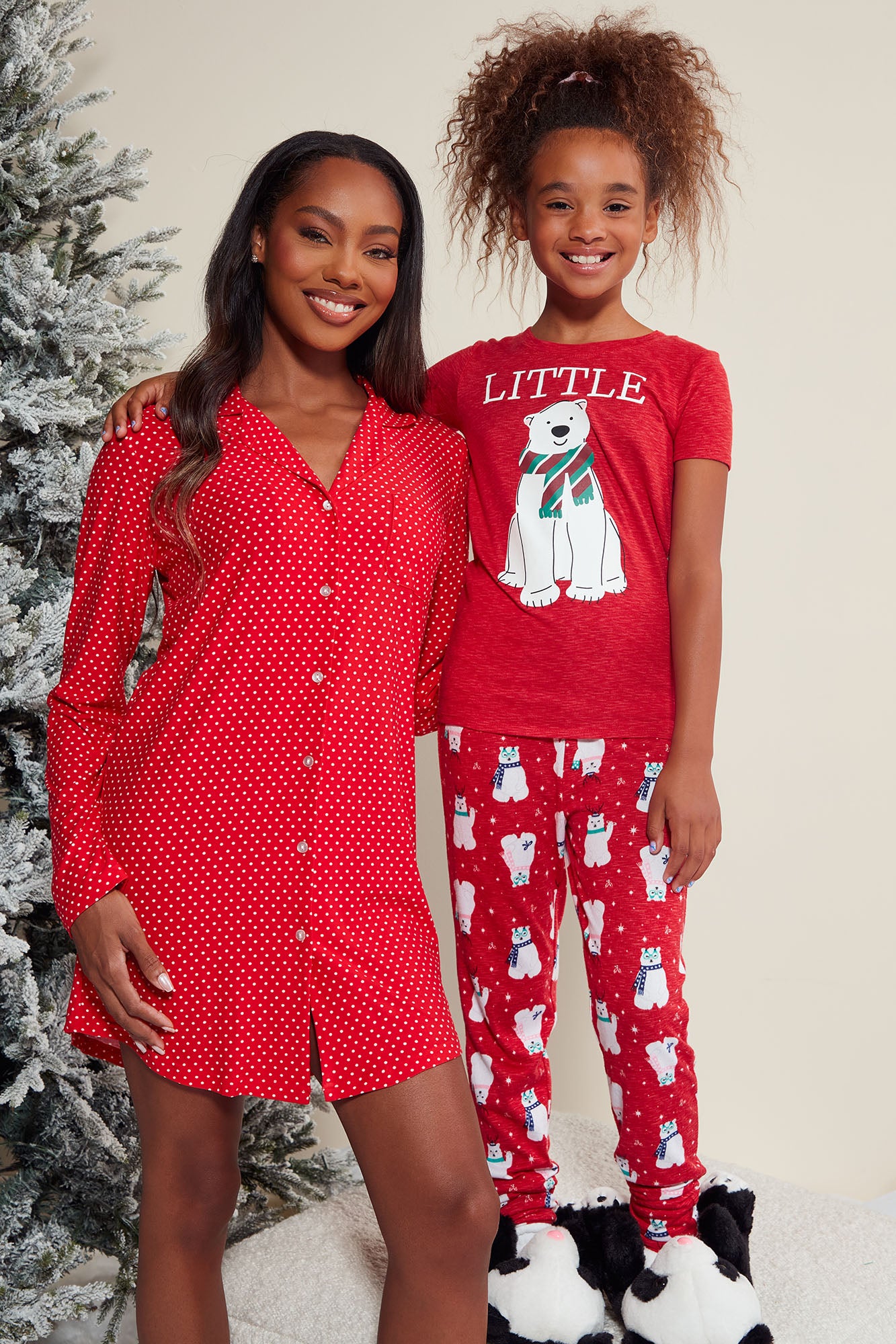 All Cuddled Up PJ Sleep Shirt Red White Fashion Nova Lingerie
