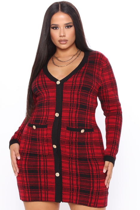 Burberry plaid dress clearance fashion nova