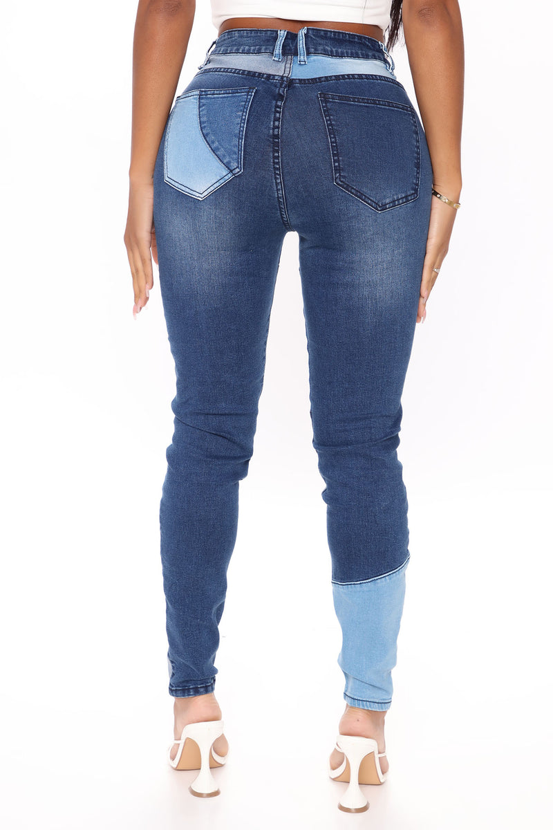 All Fixed Up Patchwork Skinny Jeans - Blue/combo | Fashion Nova, Jeans ...