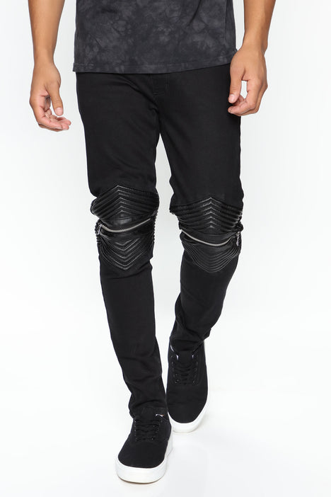 Biker jeans fashion nova sale