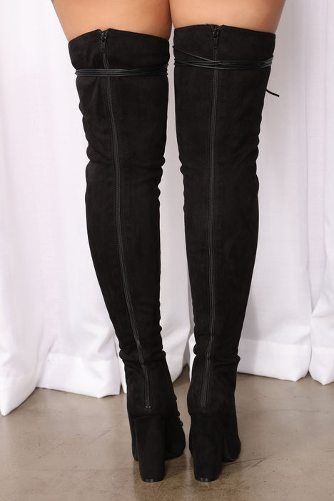 Living Legacy Over The Knee Boots Black Fashion Nova Shoes