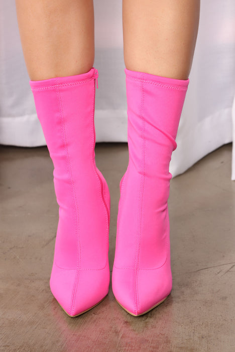 Young Hearts Booties Hot Pink Fashion Nova Shoes Fashion Nova