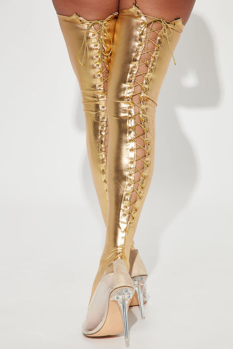Gold thigh hotsell highs
