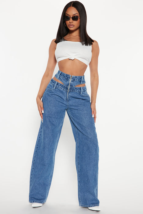 Fashion nova shop cut up jeans