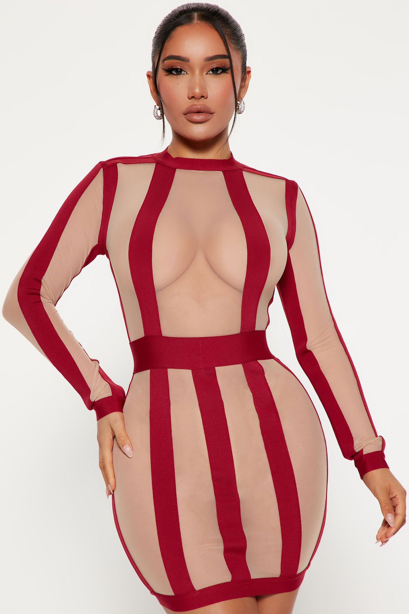 She Has It Made Bodycon Dress - Red, Fashion Nova, Dresses