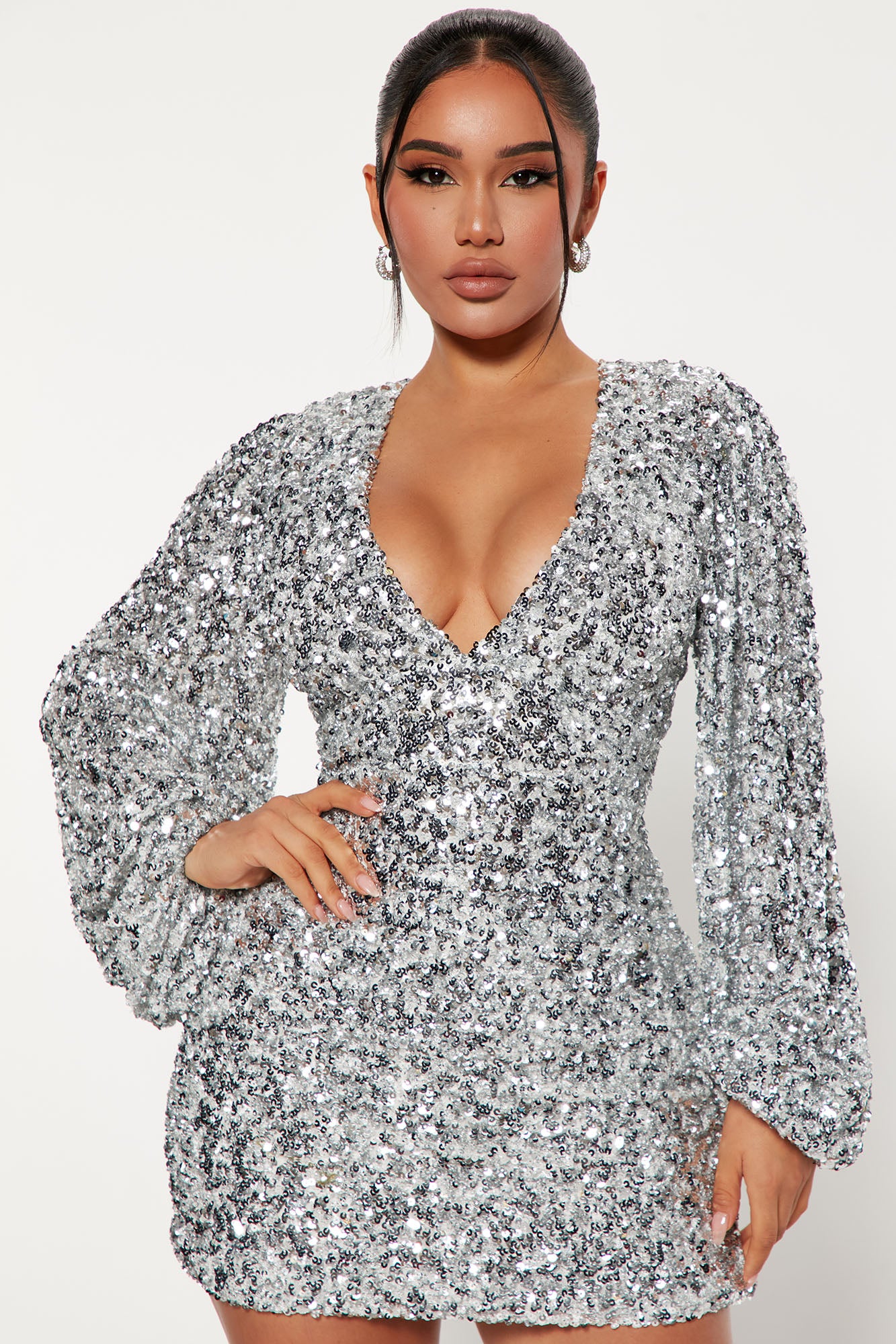 Brook Sequin Mini Dress Silver Fashion Nova Dresses Fashion