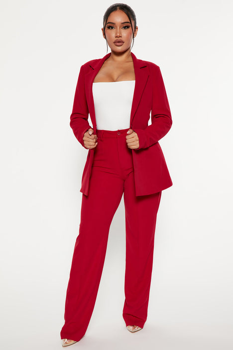 Ready For Business Blazer Pant Set Red Fashion Nova Career