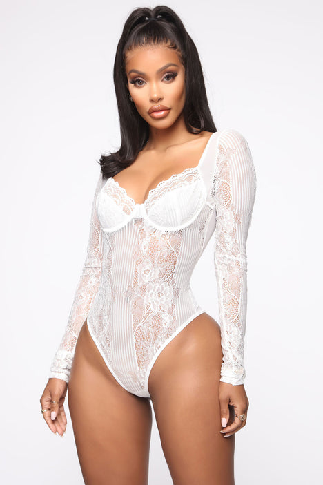 style white lace bodysuit｜TikTok Search