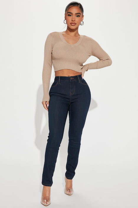 Miss Nicky Crop Top - Denim Blue from Fashion Nova on 21 Buttons