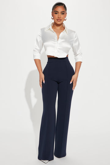 Tasha Dressy High Rise Pants - Charcoal, Fashion Nova, Pants