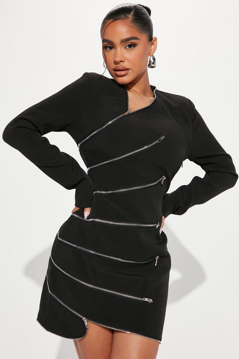 Fashion nova cheap zipper dress