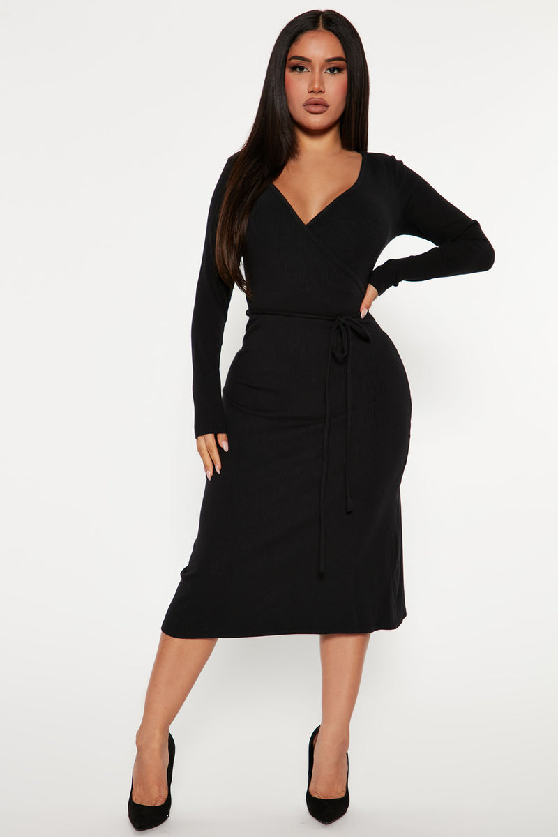 Jaime Midi Dress - Black | Fashion Nova, Dresses | Fashion Nova